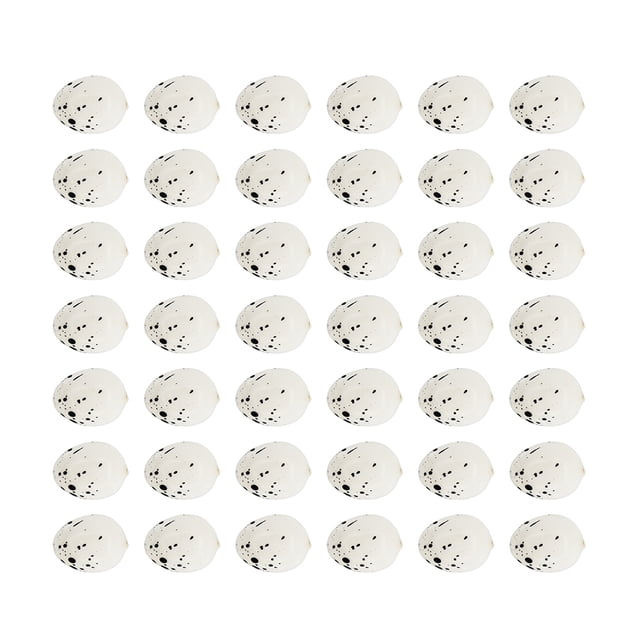 50 piezas de huevos de pájaro de simulación, mini huevo de codorniz artificial, modelo de juguete, decoración creativa de Pascua para