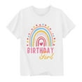 thumbnail image 2 of Delliss Girl Short Sleeve T-Shirts Summer Kids Birthday Graphic Crew Neck Tee Tops Casual Tops 2-15Y, 2 of 6