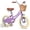 Purple, variant on Glerc Little Miss 12 Inch Kids Bike for Girls Ages 2-4, Retro Vintage Toddler Bicycle with Training Wheels Basket Bell, Pink