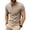 Khaki, variant on Summer Tops for Men 2026 Muscle V Neck T Shirt Short Sleeve Button Down Henley Shirts Gym Workout Athletic Tees Shirts