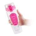 thumbnail image 2 of 32oz Fruit Infuser Water Bottle TeqHome Leakproof Sport Water Bottles with Flip Top Lid with Drinking Spout Men Women's Ideal Fitness Gift for Gym Camping Pink, 2 of 12