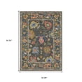 thumbnail image 3 of HomeRoots 575990 5 x 8 ft. Oriental Rectangle Area Rug with Fringe, Gray, Blue & Yellow, 3 of 5