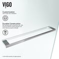 thumbnail image 5 of VIGO Rialto 34 in. W x 58 in. H Hinged Frameless Tub Door in Chrome with 5/16 in. (8mm) Clear Glass, 5 of 11