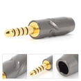 thumbnail image 2 of Reemplazo de enchufe de salida balanceada de 5 polos y 4,4 mm para auriculares Sony/Furutech, color negro, 2 of 12