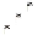 thumbnail image 2 of pitrice 100 Pieces Accessories Racing Toothpicks Flags Markers Mini Muffin Cocktail Fruit Sticks Food Dining black white plaid 3Set, 2 of 6