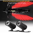 thumbnail image 3 of ZOUSSIQI Motorcycle Angel Wings Projection Light Kit, 2Pcs Motorcycle LED Angel Wing Motorcycle Underglow Wing Shadow LED Projector Light Motorcycle Lamp Shadow Welcome Light CA919-65660, 3 of 6