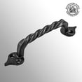 thumbnail image 3 of Renovators Supply Cabinet Handles for Cabinets and Drawers 5.8" Black Twisted Wrought Iron Cabinet Pulls w/Screws, 3 of 9