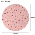 thumbnail image 6 of Red Strawberry Plants Fruit Round Tablecloth 60"x60",Wrinkle Wipeable Table Cloth for Kitchen Dining Room Picnic Patio Party, 6 of 6