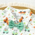 thumbnail image 7 of XJZMD Toddler Boys Girls Short Sleeve Easter Rabbit Prints T Shirt Tops Shorts Gentleman Outfits Boys Outfits Set 1 Years-2 Years, 7 of 7