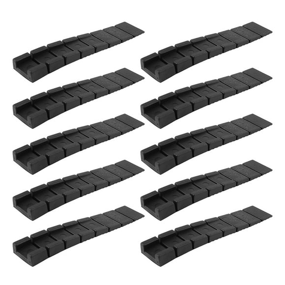 KAKOWELY leveling shims 10pcs Durable Plastic Shims Plastic Table Shims Furniture Levelers Toilet Shims Bed Shims Home Improvement Diy Wedge Levelers3.94"X0.79"X0.31"