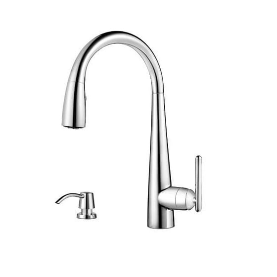 Pfister Lita High Arc Kitchen Faucet With 3 Function Pullout Accudock Sprayhead Available In Various Colors