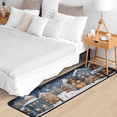 thumbnail image 5 of ADECORIVY Nordic Village House Hallway Runner Rug 2x6 Washable Kitchen Runner Non Slip Laundry Room Bathroom Rug Soft Carpet for Living Room Entryway Mat, 5 of 8