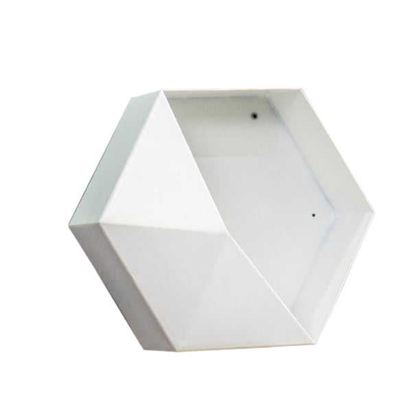 Maceta moderna de pared para flores, contenedor decorativo para plantas. Blanco 35cm