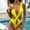 3Yellow, variant on Jacenvly 2024 One Piece Swimsuits for Women Clearance New Style Sleeveless Solid Halter Neck Surfing Swimwear Quick Drying Women'S Print Bikini Filled Bra One-Piece Swimwear Beachwear Purple