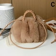thumbnail image 4 of Korean Style Soft Plush Crossbody Bag, Faux Rabbit Fur Handbag, Solid Color Cloud Design, Versatile Carry Options, Perfect for Autumn Winter, 4 of 8
