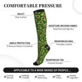 thumbnail image 3 of Lsque Big Colorful Avocados Pattern Sport Compression Socks for Men & Women 15-20 mmHg Knee High Nurse Pregnant Running Medical and Travel Athletic, 3 of 6