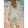 thumbnail image 6 of SANOPY Womens Light Open Front Knit Sheer Cardigans Summer Boho Lightweight Long Sleeve Kimono Long Sweater, 6 of 6
