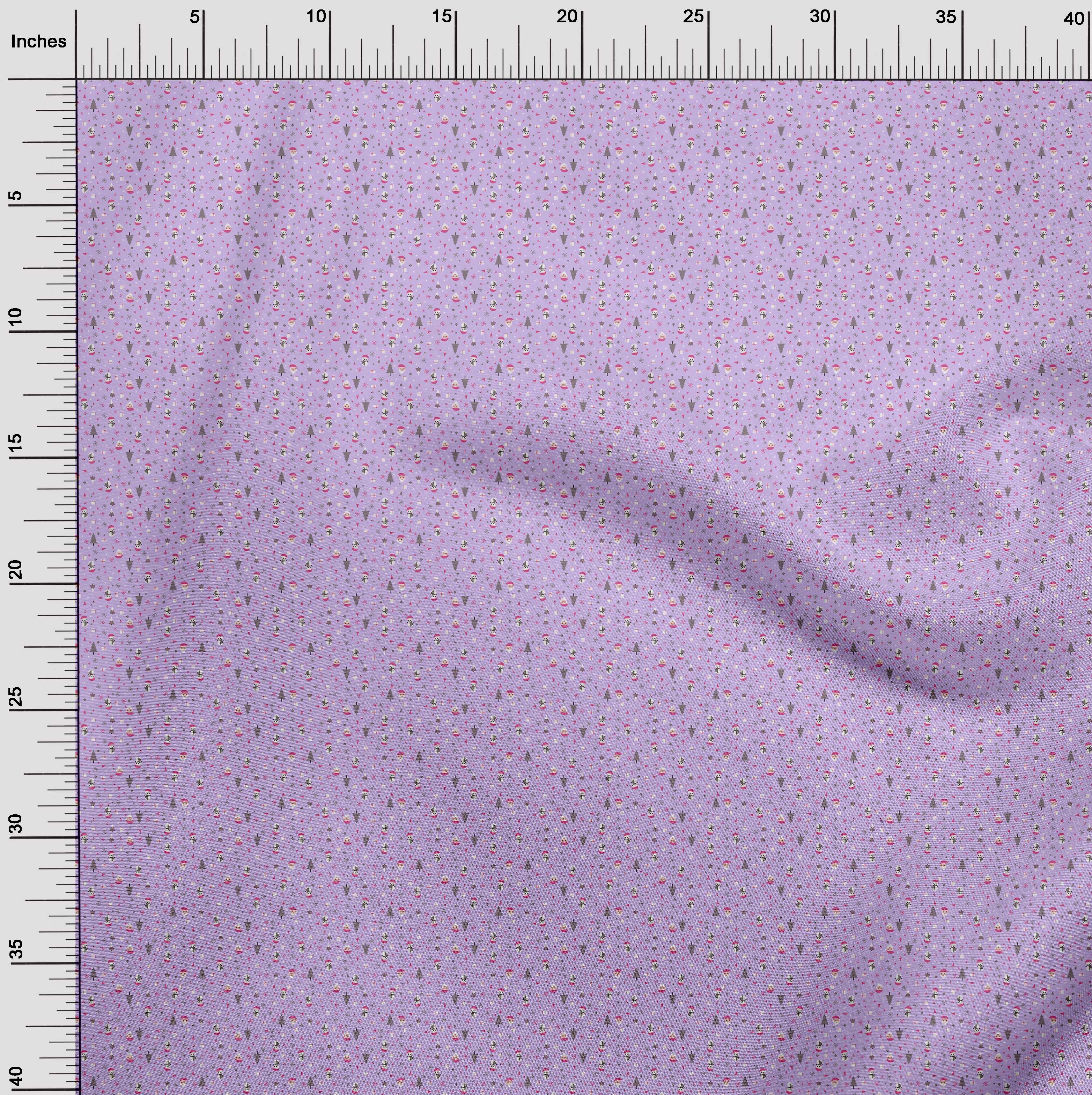 oneOone Viscose Jersey Pastel Purple Fabric Christmas Craft Projects Decor Fabric Printed By The Yard 60 Inch Wide