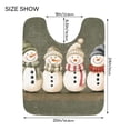 thumbnail image 5 of Yayeee Bath Rugs for Bathroom Floor Set of 2 Non Slip Fluffy Soft Absorbent Mat, Cute Snowmen, 5 of 7
