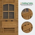 thumbnail image 3 of MCombo Outdoor Storage Shed with 3 Shelves, Outside Wooden Storage Cabinet with Waterproof Asphalt Roof, Tall Tool Shed with 1 Foldable Table for Yard, Garden, Patio, Lawn 1815, 3 of 8