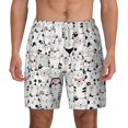 thumbnail image 2 of Picia Cute Cat pattern Mens Swim Trunks with Compression Liner Stretch Beach Shorts Quick Dry with Zipper Pockets No-Chafing Board Shorts-X-Large, 2 of 9