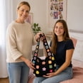 thumbnail image 3 of Crochet Knit Boho Shoulder Bag Handmade Floral Hollow Crochet Tote Bag Women Lightweight Crossbody Purse Breathable Woven Handbag for Summer Beach Travel Daily Shopping Vacation Accessories,White, 3 of 6