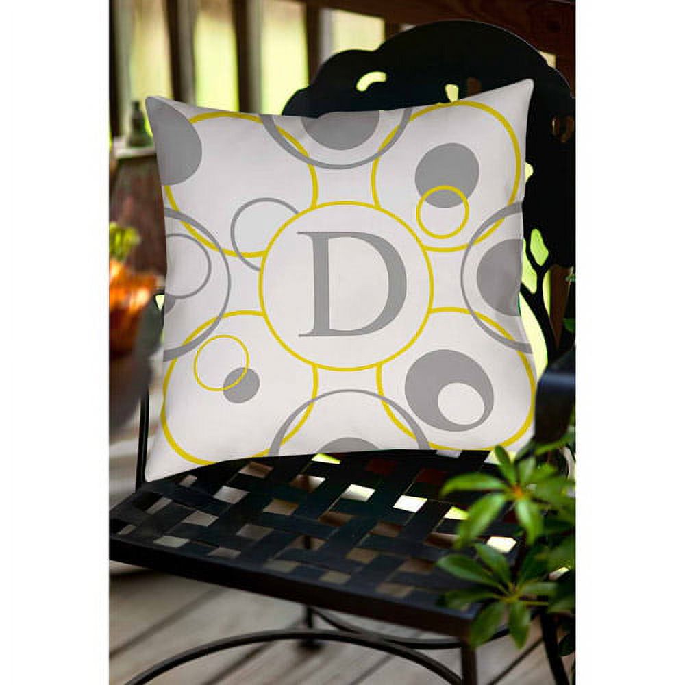 Thumbprintz Circle Variations Monogram Yellow Decorative Pillows - image 2 of 2