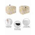 thumbnail image 2 of Yellow Flowers Toaster Cover 4 Slice, Watercolor Summer Botanical Floral Dustproof Bread Machine Oven Cover with Storage Pockets, Fits Most Kitchen Toasters Protector, 2 of 5