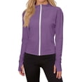thumbnail image 2 of Women's UPF 50+ Lightweight Athletic Jacket Sun Protection Full Zip Long Sleeve Shirts with Thumb Hole Hiking Outdoor, 2 of 6