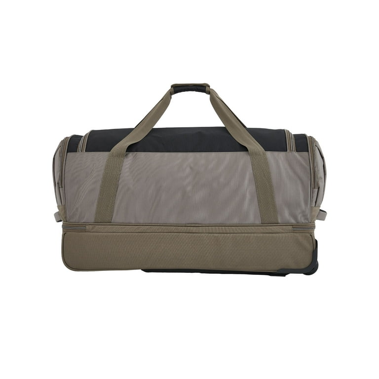 cake travel duffel bag gray 6831630 Hauler Weekender 40L Basil Green Front and rear zipper compartments and a Logo panel zipper compartment lets you have quick convenient access to smaller items Expandable Duffel and Tote Bags