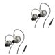 thumbnail image 4 of Seitruly Auriculares con cable Auriculares dinámicos de 3,5 mm Auriculares para correr Teléfono inteligente Auriculares manos libres Oficina Conducción Gris con micrófono 2piezas, 4 of 5
