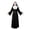 Black, variant on choiix Women's Nun Robe and Headpiece Costume Set with Long Dress and Belt Classic Habit Outfit with Cross Necklace Halloween Cosplay Dress and Stage Outfit S