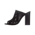 thumbnail image 3 of Womens Aldo Thiasa Peep Toe Mule Pumps, Black Leather, 3 of 5