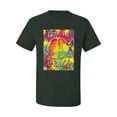 thumbnail image 2 of Wild Bobby, Live In Peace Paint Peace Logo Pop Culture Men's Graphic T-Shirt, Forest Green, X-Large, 2 of 3