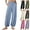 🔥 Green, variant on Wide Leg Pants Woman Solid Color High Elastic Waist Casual Pants Oversized Relaxed Fit Summer Linen Clothes for Women Beach Essentials for Women for Travel and Vacation