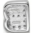 thumbnail image 3 of Sterling Silver Silverrhodium-Plated Cz Letter B Initial Slide Charm Made In Thailand qc9010b, 3 of 5