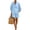 Sky Blue, variant on Cotton Linen Sets for Women 3/4 Sleeve Top Shorts Set Casual Summer Loungewear Set Beach Outfit
