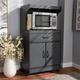 thumbnail image 2 of Baxton Studio Tannis Microwave Stand in Dark Grey, 2 of 11
