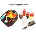 thumbnail image 3 of Sonducket Botellas de condimentos, bolsa de Picnic, bolsas organizadoras de vajilla para exteriores, contenedor resistente a desgarros, para acampar, Kits de desorden para acampar Sonducket OD027899-00, 3 of 6