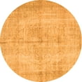 thumbnail image 1 of Ahgly Company Indoor Round Abstract Orange Contemporary Area Rugs, 3' Round, 1 of 1