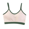 thumbnail image 2 of Fartey Fashion Block Color One Piece Sports BrasSpaghetti Strap Pullover Bra with Built in Padded Yoga Bras Gym Running Athletic V-Neck Cami Bra, 2 of 3