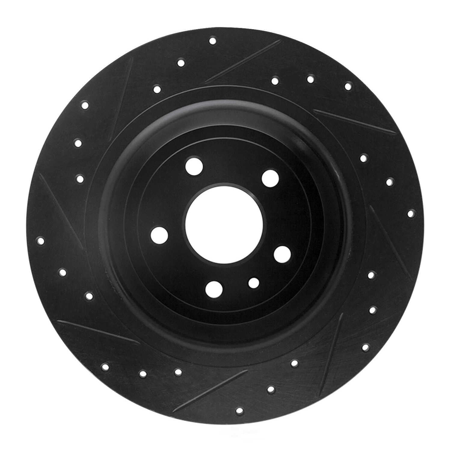Dynamic Friction Company 633-54072R DFC Brake Rotor - Drilled And Slotted - Black