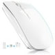 thumbnail image 1 of Ratón Óptico Inalámbrico YOMYM Blanco Recargable con Receptor USB y Adaptador Tipo-c para Computador, 1 of 7