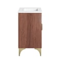 thumbnail image 2 of Modway Daylight 30" Solid Mango Wood Bathroom Vanity in White/Walnut, 2 of 7