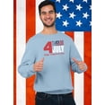 thumbnail image 2 of 4Th July Stripes Flag Sweatshirt Men -Image by Shutterstock, Male XX-Large, 2 of 4