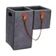 thumbnail image 2 of Cesta para ordenar escaleras, en forma de L, de fieltro, plegable, lavable Gris, 2 of 9