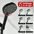 thumbnail image 6 of SUMERAIN Complete Tub Shower Faucet Set with 6-Spray Handheld Filtered Shower,Matte Black Shower System with Tub Spout, 6 of 18