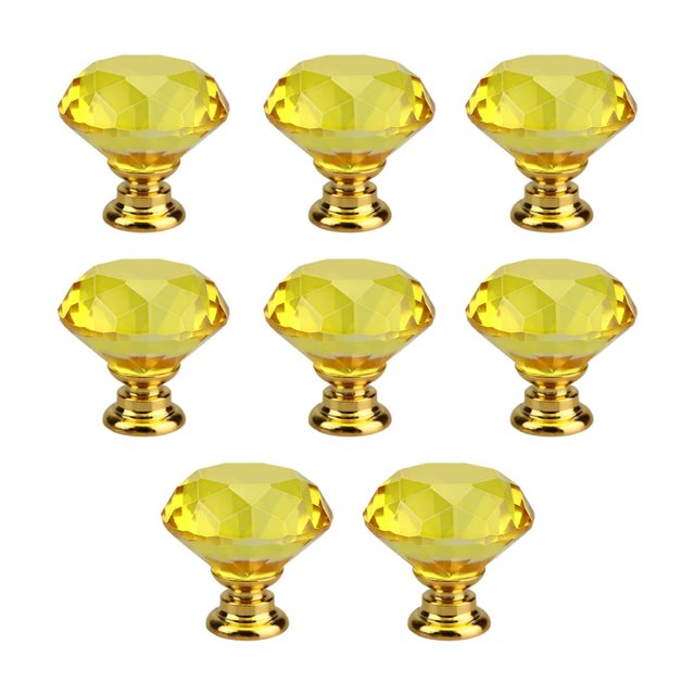8pcs Crystal Knobs For Furniture Easy-to-install Wide Range Of Applications Kitchen Cabinet Handle