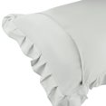 thumbnail image 3 of Unique Bargains 2Pcs Single Layer Wide Ruffles Envelope Closure Pillow Shams Gray Queen, 3 of 7