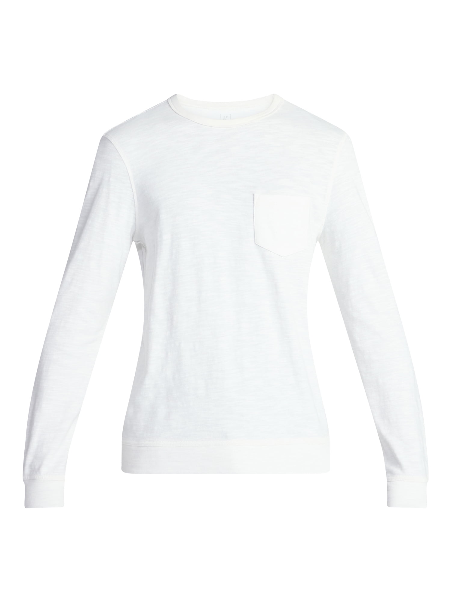 George Men's and Big Men's Slub Pocket Crewneck Tee with Long Sleeves, Size XS-3XL